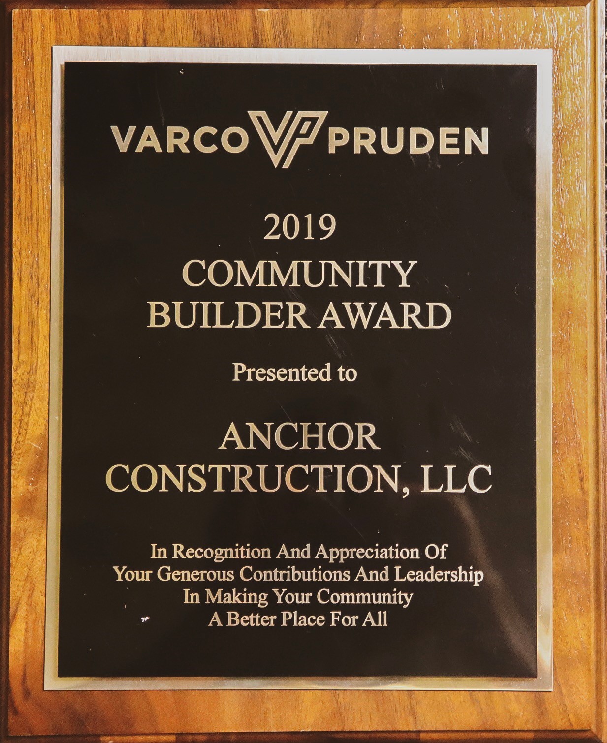 Varco Pruden Community Builder Award 2019